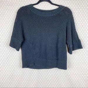 Todd & Duncan Black Open Knit Cashmere Sweater